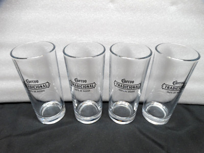 Set of 4 Jose Cuervo Tradicional Tequila 6'' Tall Clear 10oz Cocktail Glasses