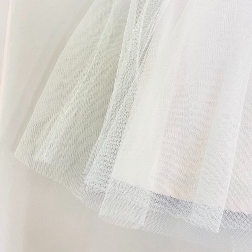 Mezzo Piano Kids Tulle Skirt One Piece 140cm Stripe Ribbon White Light Blue Rare - Picture 6 of 24