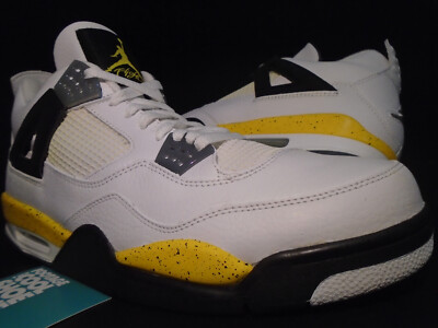 シューズ(男性用) Nike Air Jordan 4 \"Tour Yellow\" Nike Air Jordan 4 Retro Shoes Lightning Tour Yellow Size 4.5