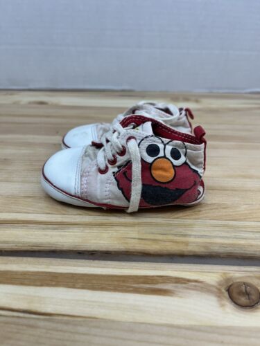 VTG Elmo Kids Shoes Size 4 Youth Baby Sesame Street White