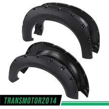 Fit For 09-14 Ford F150 Black Pocket Rivet Style Fender Flares Wheel Cover 4PC