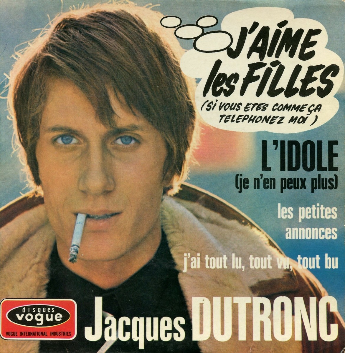 JACQUES DUTRONC / J'aime les filles / VOGUE EPL 8836 Press France
