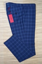Image of Hugo SL CHK TRS SN92 men's bright blue trousers size 50