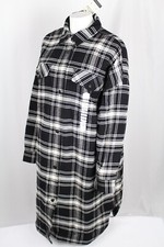 Duluth Women's Folklore Insulate Flannel Duster Plus 2x White/black Plaid 72910