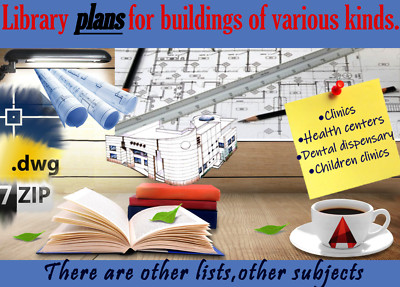 62 PROJECTS PLANS ARCHITECTURE CAD 2D DWG FILES FOR HEALTHCARE BUILDINGS