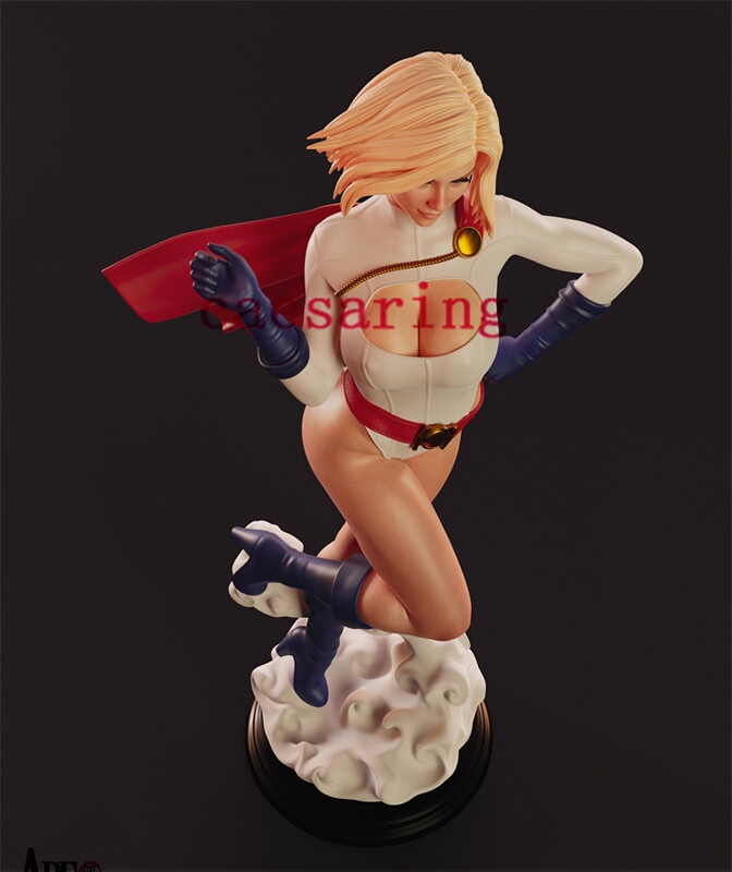 Power Girl 3D Printing Figure Unpainted Model Sculpture GK Blank Kit New Stock