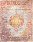 Geometric Oriental Vintage Style Heat-Set Turkish Distressed Design Area Rug