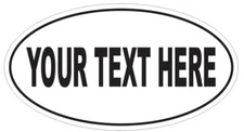 CUSTOM Oval Bumper Sticker Euro Oval Decal Stickers