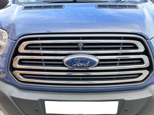 Chrome Front Grill 3 Pieces Stainless Steel For Ford Transit Van MK8 2014-2018 - Picture 2 of 6