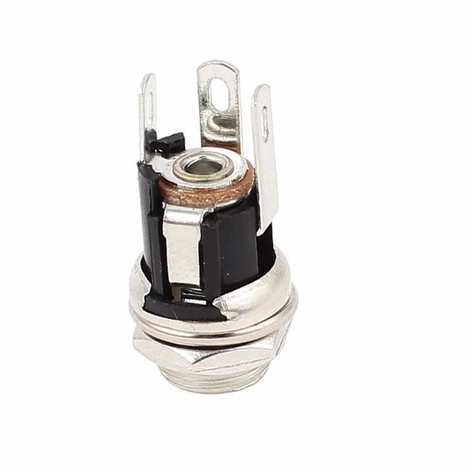 DC Power Supply Metal Jack Socket Female Panel Mount Connector 5.5 x 2.1mm - Image 3 of 4