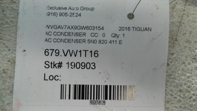 14 15 16 VOLKSWAGEN TIGUAN AC CONDENSER PART # 5N0 820 411 E | eBay