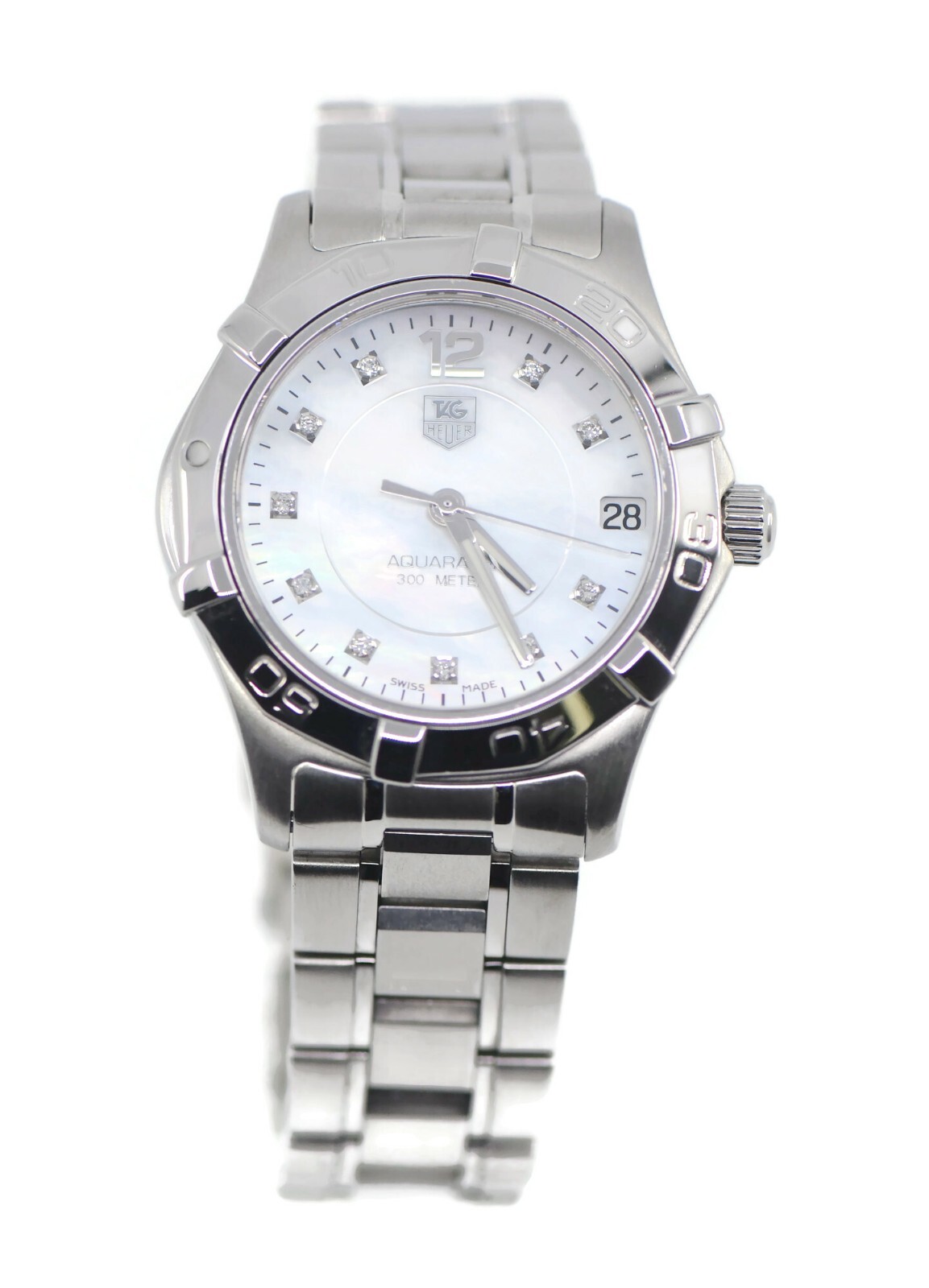 Tag Heuer Aquaracer Diamond Stainless Steel Watch WAF1312 Luxury Timepiece