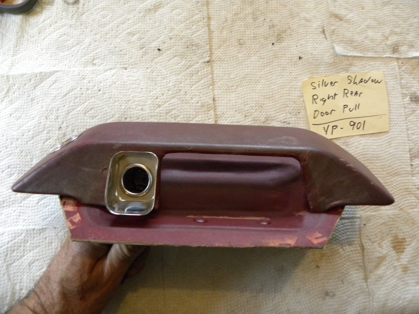 Rolls Royce Silver Shadow Bentley T I II Red Right Rear Seat Door Pull Armrest