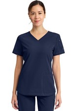 Dickies Dynamix Women's Scrubs V-Neck Top DK730 NAV Navy Free Shipping
