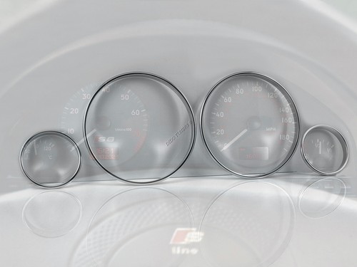 Anillos de moldura de aluminio pulido para cuadro de instrumentos x4 para Audi A8 D2 1994-2004 - Imagen 3 de 11
