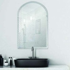 18" X 36" Decorative Arch Frameless Wall Mirror