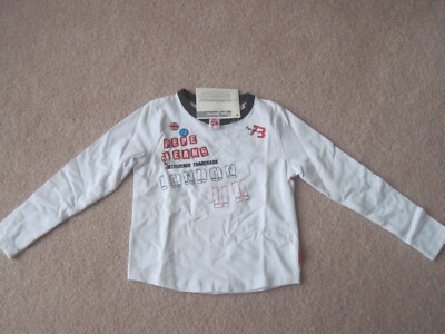 NWT PEPE JEANS LONDON LONG SLEEVED PULLOVER TOP KIDS 5-6 WHITE/RED/BLACK, CUTE