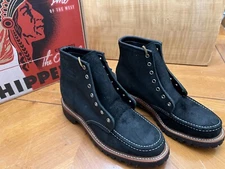 Made In USA -  10.5 US Chippewa Boots  -SUEDE - Black - Factory 2nd