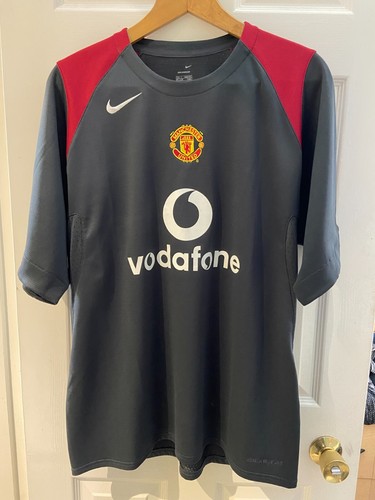 Manchester United Herren Trikot Größe L grau Vodafone (Nike Sphere Dry)
