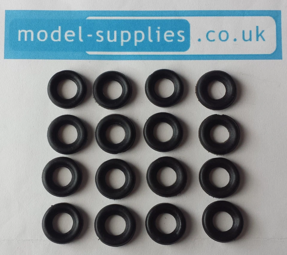 Dinky 15mm Regular Black Smooth Reproduction Tyres fits Dinky Cars Trucks etc - Image 2 of 4