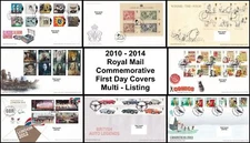 2010-2014 GB Royal Mail Commemorative FDC First Day Covers - Multi Listing