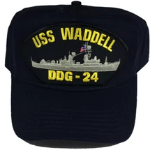 USS WADDELL DDG-24 HAT CAP USN NAVY SHIP CHARLES ADAMS CLASS DESTROYER