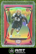 McKinnley Jackson RC 2024 Panini Certified 81/100 Rookies Red Mirror Bengals