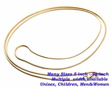 18K Yellow Gold Filled Tarnish-Free 3mm 24inch Long Italian Snake Chain Necklace