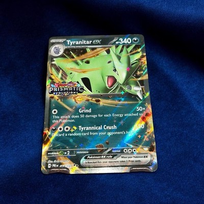 Tyranitar ex 064/131 Pokémon Stamped Prismatic Evolutions Double Rare Promo Card