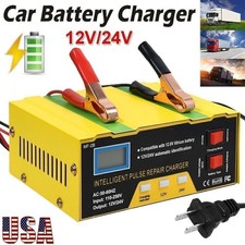 Car Battery Charger Heavy Duty 1224v Smart Automatic Intelligent Pulse Repair