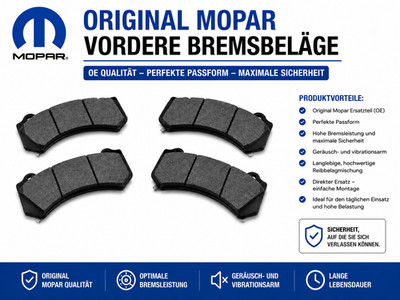 Bremsbeläge VA Challenger, Charger SRT Hellcat, Grand Cherokee SRT Bj:15-23