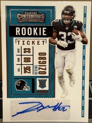 2020 Panini Contenders DEVINE OZIGBO Rookie Ticket Autograph Variation #216 Jags