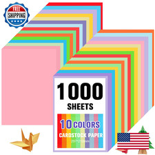 Sherr 1000 A4 Colored Construction Paper Sheets 9x12" 10 Assorted Colors