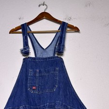 Dickies Overalls Bib Denim Jean Pant Men L Workwear Summer Dungarees Carpenter
