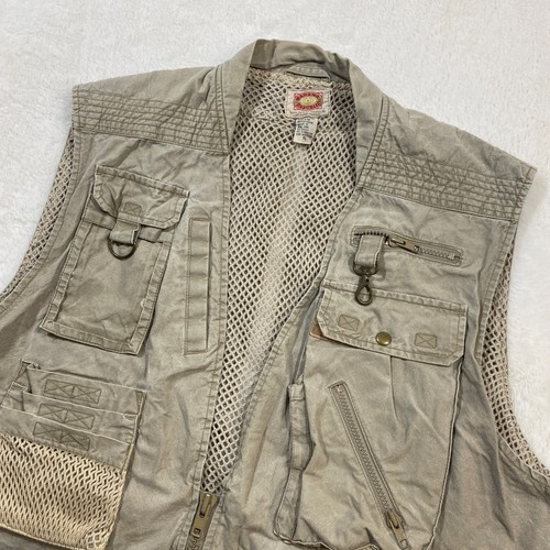 Vintage Banana Republic 80s Utility Vest Multi Pocket Fishing Hiking Outdoors XL - Picture 9 of 10