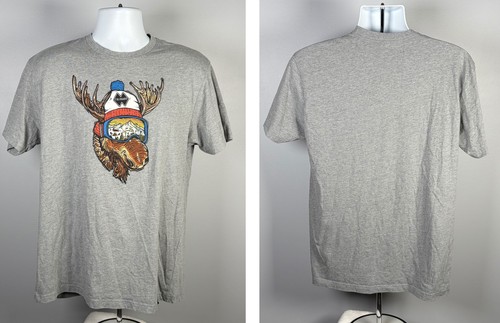 Wild Tribute Colorado Moose Skier Logo T Shirt Mens Large