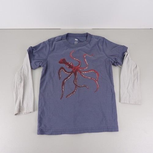 Tea Collection Boys Octopus Layered Long Sleeve T-Shirt Size 6 Blue