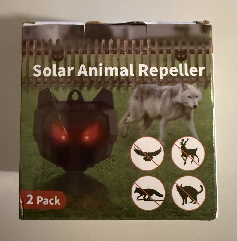 2 Solar Animal Repeller Bird Deer Cat Deterrent 2 Pack (4 total)