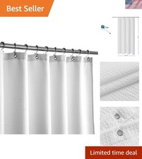 Stall Shower Curtain Fabric 48 x 72 inch, Waffle Weave, Hotel Luxury Spa, 230...