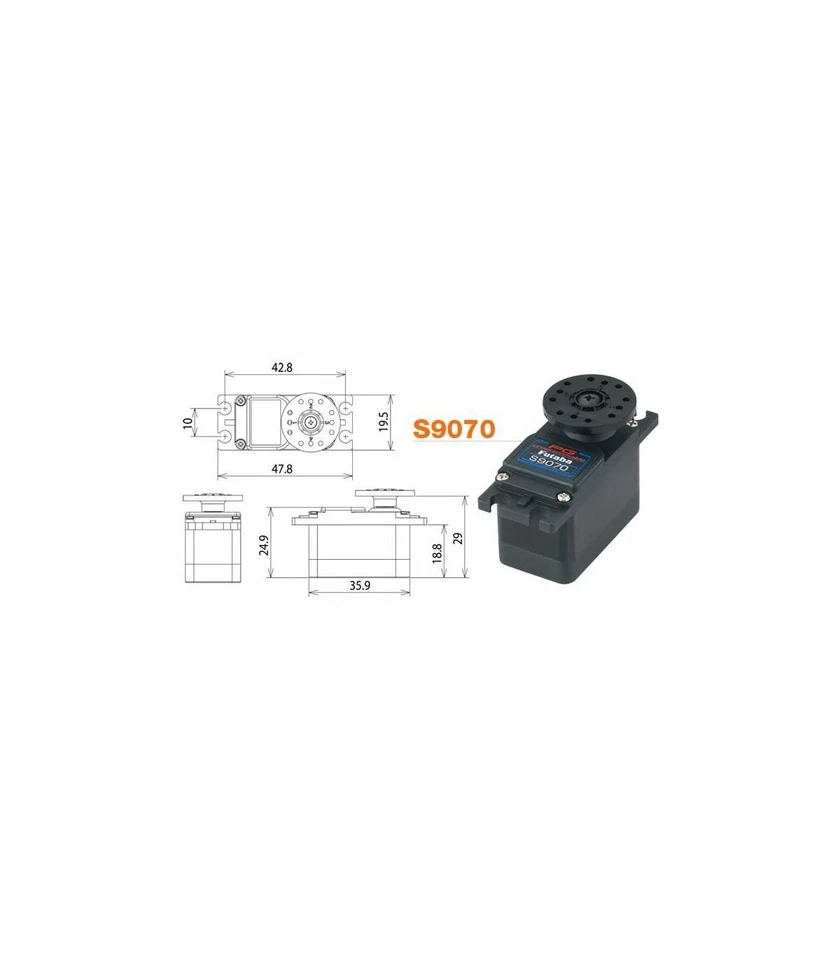 FUTABA Digital HV-Servo S9070 (5,5kg - 0.19sec / 60°) (PS9070) Abverkauf! - Bild 2 von 2