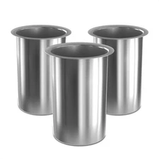 3 Pcs Countertop Utensil Holder Stainless Steel - 5.5 x 4.5" Stainless Steel ...