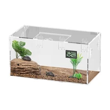Acrylic Tarantula Enclosure Reptile Terrarium Breeding Tank w/Temperature Hyg...