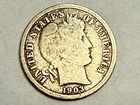 1903-O BARBER silver U.S. dime. VG. #e1