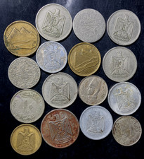 Old EGYPT Coin Lot - 1896-PRESENT - 16 Vintage Coins - Lot #D30