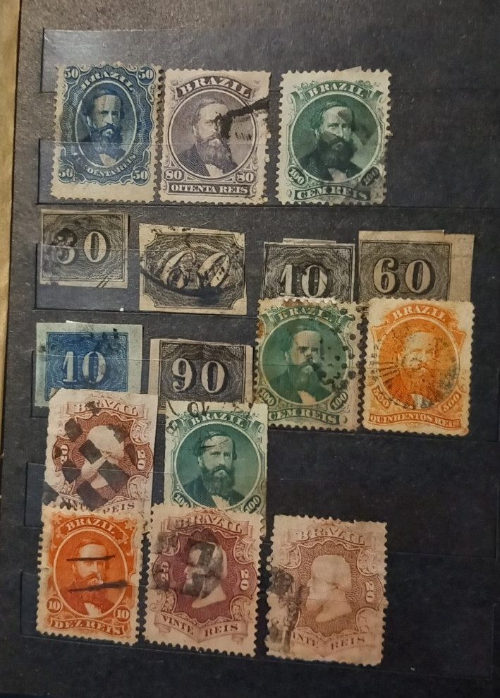 Brazil   1844 - 1866 used stamps x 16 p.   (625)