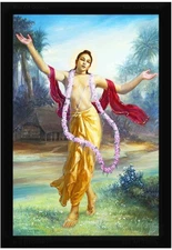 Sri Chaitanya Mahaprabhu Photo Wall Painting Framed