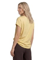 Street One Shirt Rundhals 40 Dropped Shoulder Soft Yellow Baumwolle Damen