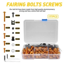 177 Complete Fairing Kit Bolt Body Screw Gold Fit Yamaha Suzuki Honda Kawasaki