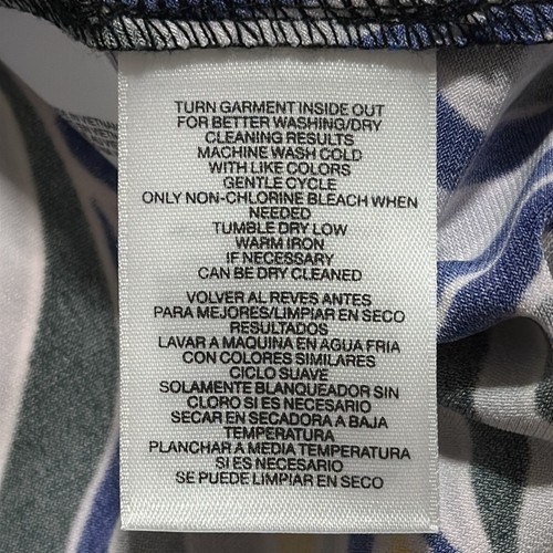 Anne Klein women’s large 3/4 sleeve blouse ultramarine multicolor deep v neck - Picture 5 of 10