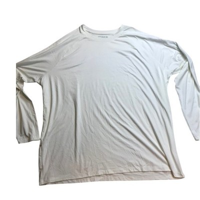 Peter Millar Crown Sport Mens White Long Sleeve UPF 50+ Sun Protection Tee 4XT